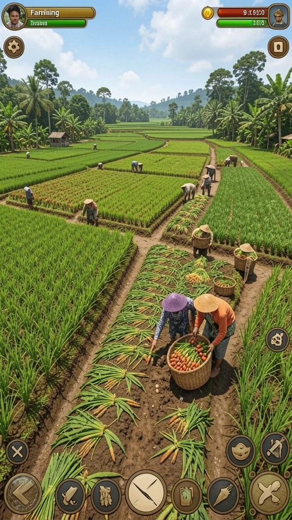Gambar pertama menampilkan karakter utama beraksi di level pertama.