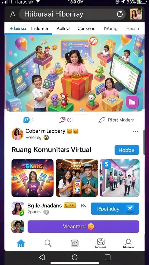 Grafis yang menawan dan penuh warna.