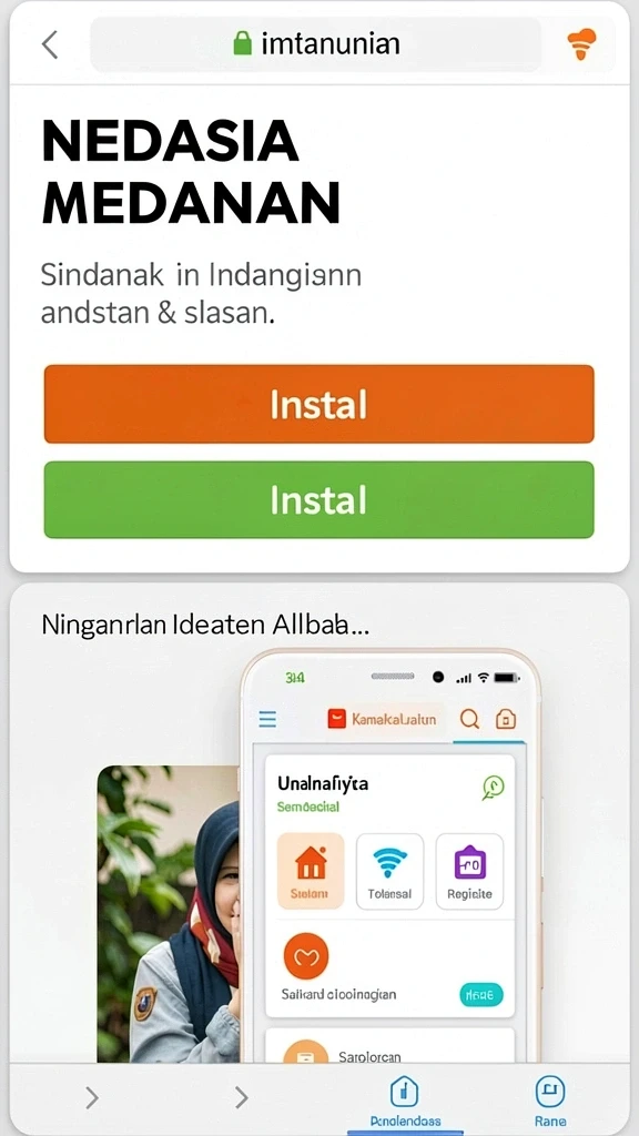 Tampilan utama API5000 dengan karakter pilihan.