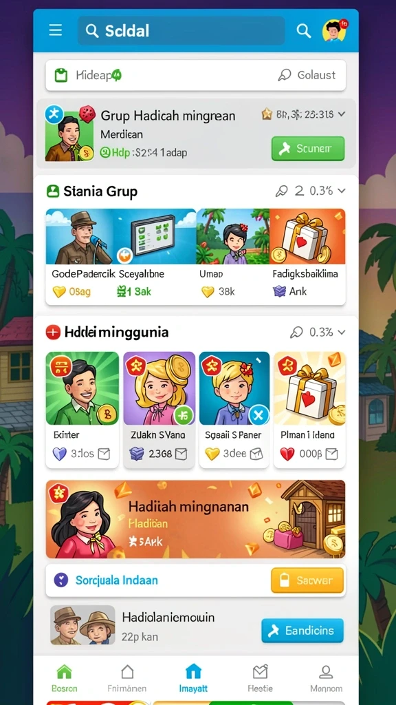 Tangkapan layar menunjukkan antarmuka pengguna yang menarik.