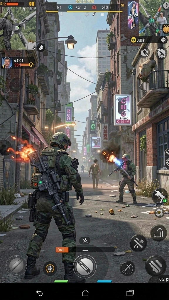 Screenshot ini menunjukkan mode multiplayer yang seru.