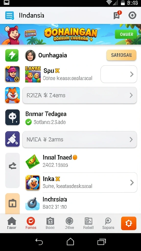 Tampilan awal yang menarik dengan antarmuka pengguna yang ramah.