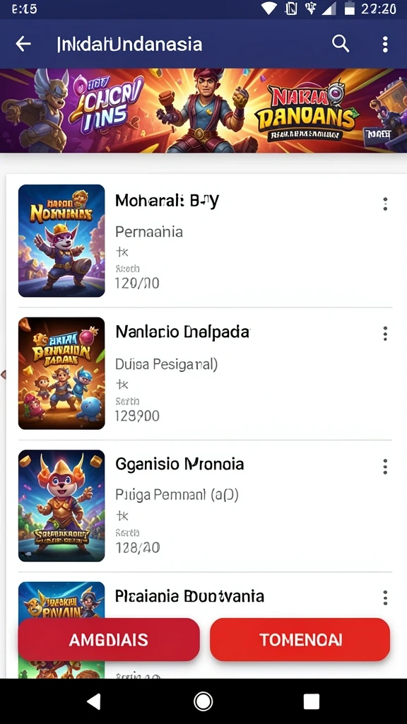 Tampilan awal permainan yang menarik dan interaktif.