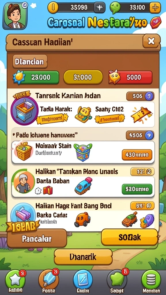 Level petualangan yang menantang dan menarik.