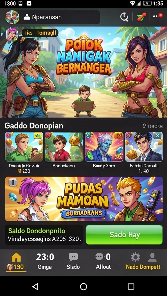Tampilan awal aplikasi yang menarik dan informatif.