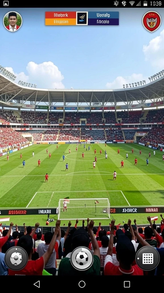 Lingkungan permainan yang penuh warna dan detail.