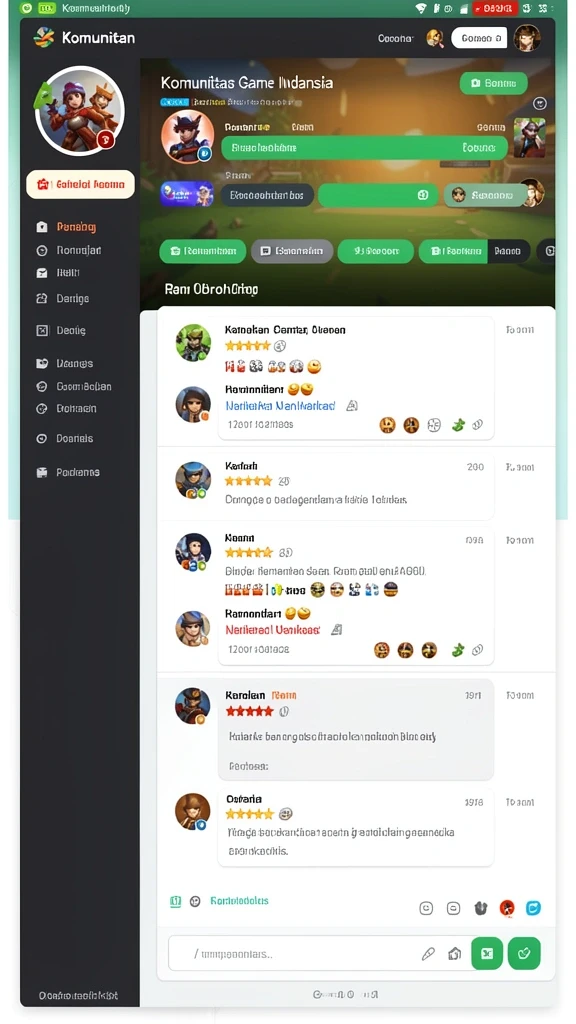 Leaderboards yang menunjukkan pencapaian pemain terbaik.