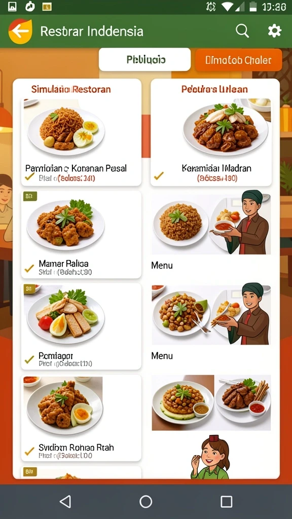 Tampilan antarmuka yang mudah digunakan untuk navigasi.