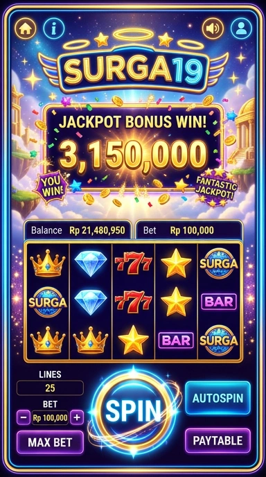surga19 — layar beranda